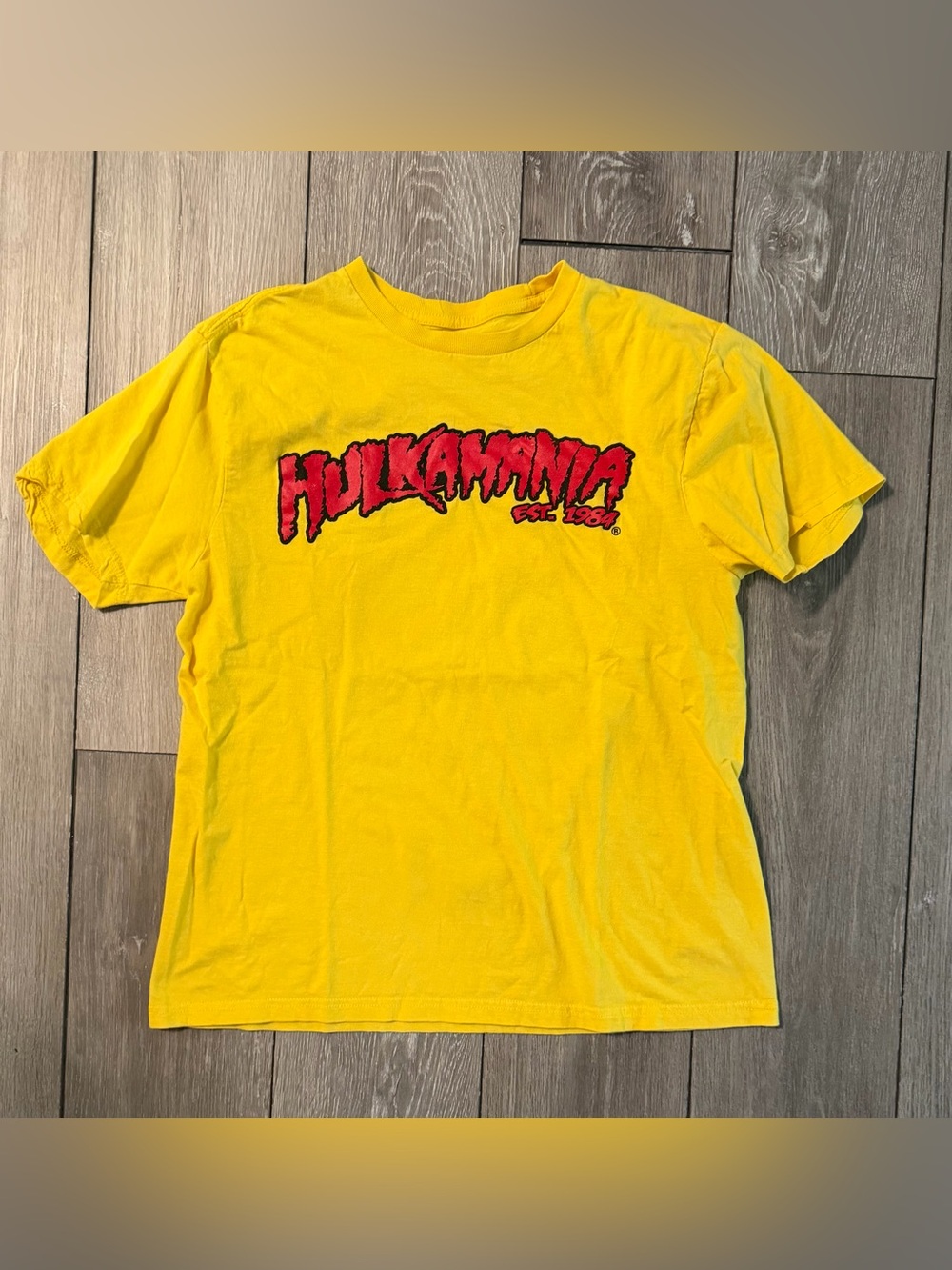 Hulkamania Yellow Graphic T-Shirt